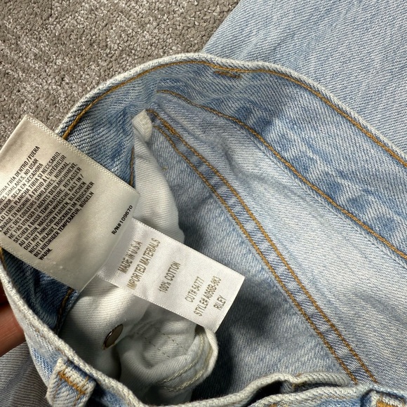 Agolde Button Down Riley Distressed Light Wash Women’s Jean Size 27 - Picture 3 of 9